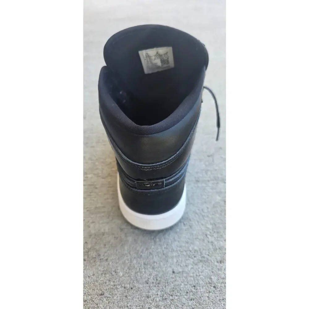 Nike Air Jordan 1 Mid Black Patent Purple Jumpman DV1308-004 Sz 9.5